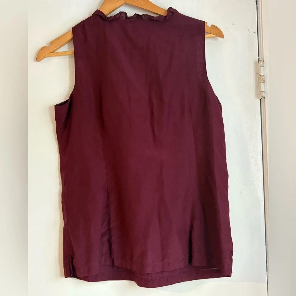 Eddie Bauer Burgundy Ruffle Top - Picture 6 of 6